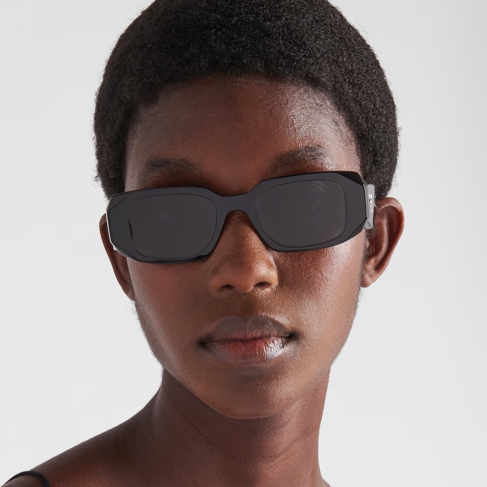 Prada Brand New Women's Symbole Black Sunglasses - Picture 3 of 3